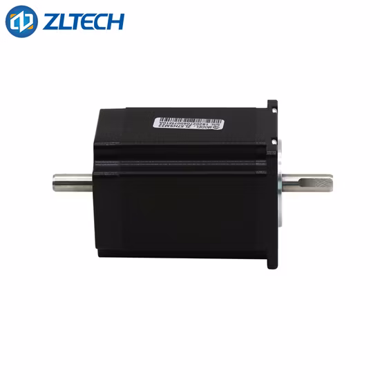 2 Phase 1.8 Degree Step Angle 57mm NEMA 23 2.2nm High Torque 4A Dual Shaft Axis Double Brushless DC Stepper Motor for CNC Engraving Machine